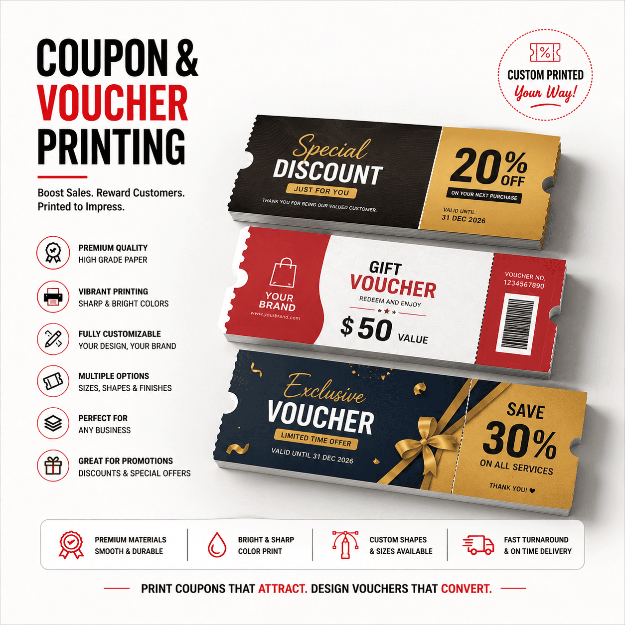 Coupon and Voucher Printing — printing services in Dubai