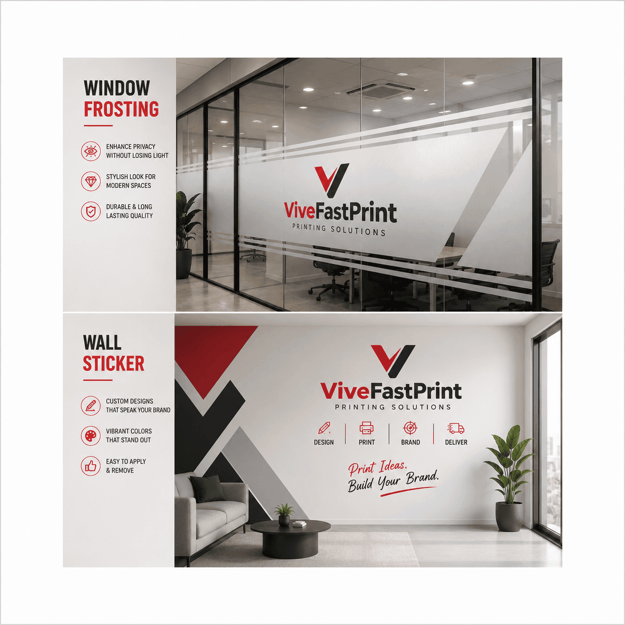 Window Frosting and Wall Sticker — printing services in Dubai