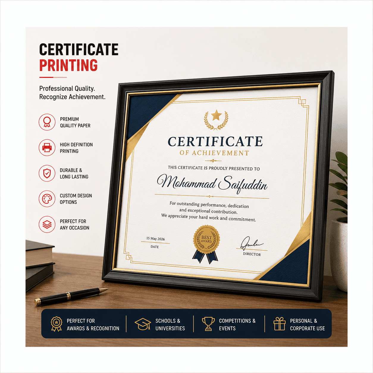 Certificate Printing — printing services in Dubai