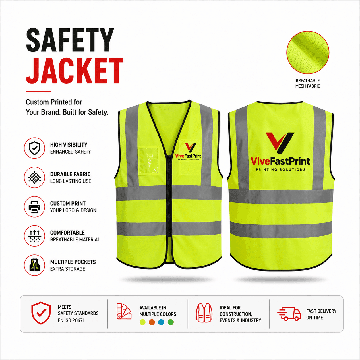 Safety Jacket in Dubai — printing services in Dubai