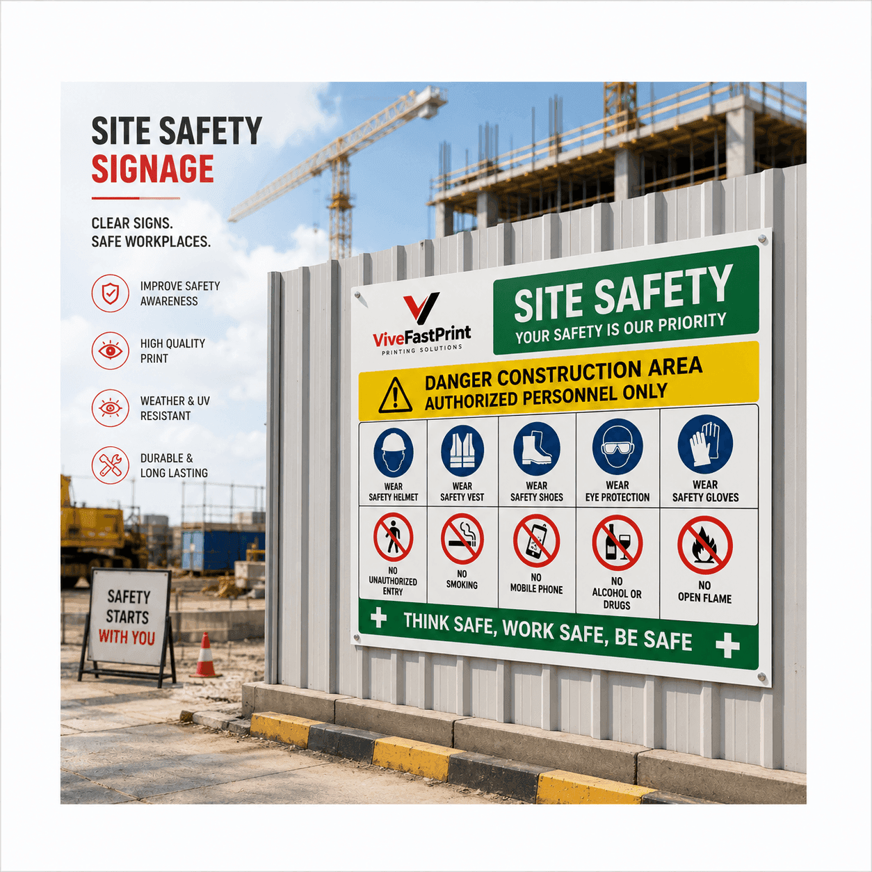 Site Safety Signage — printing services in Dubai