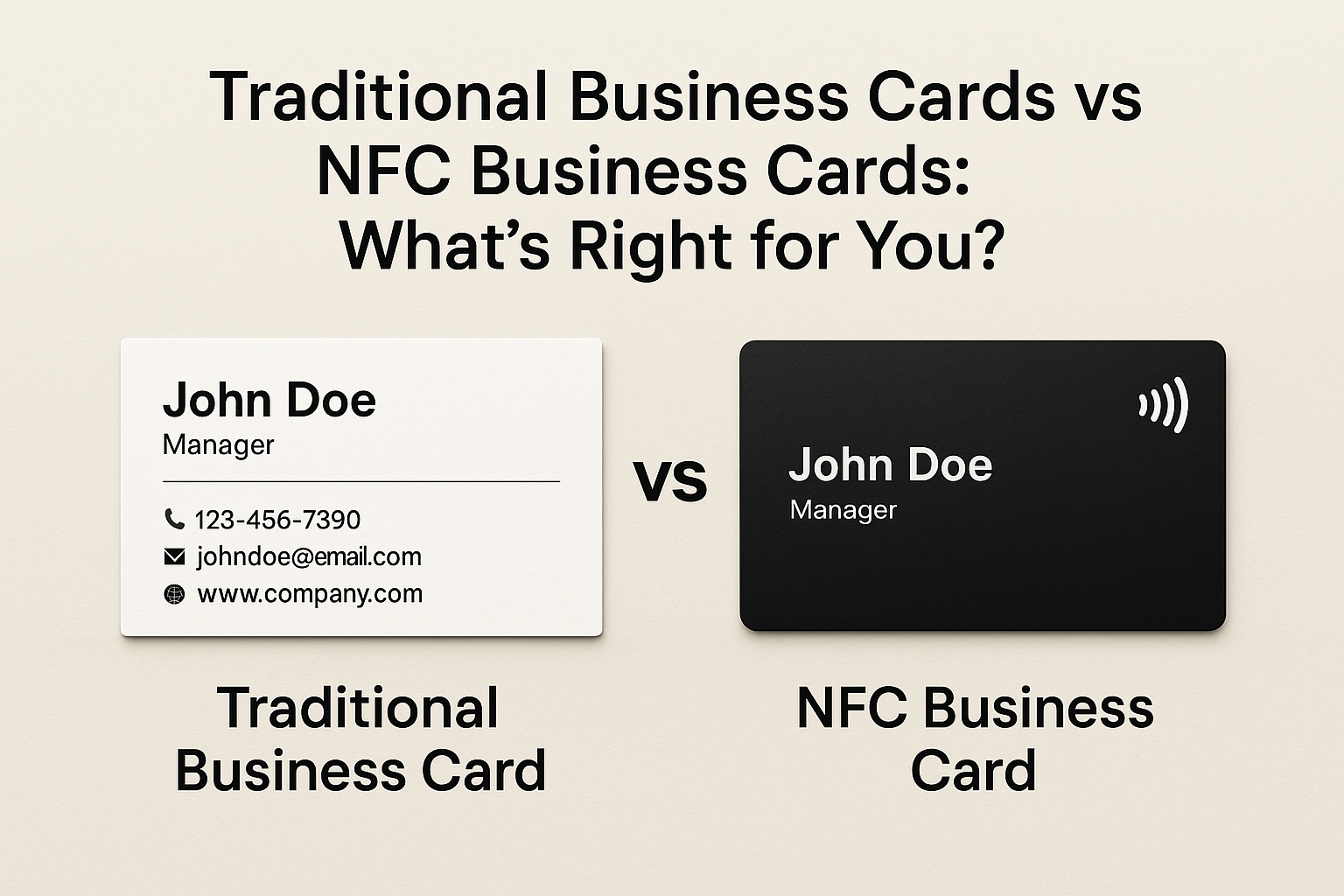 NFC Business Cards vs normal card comparisn